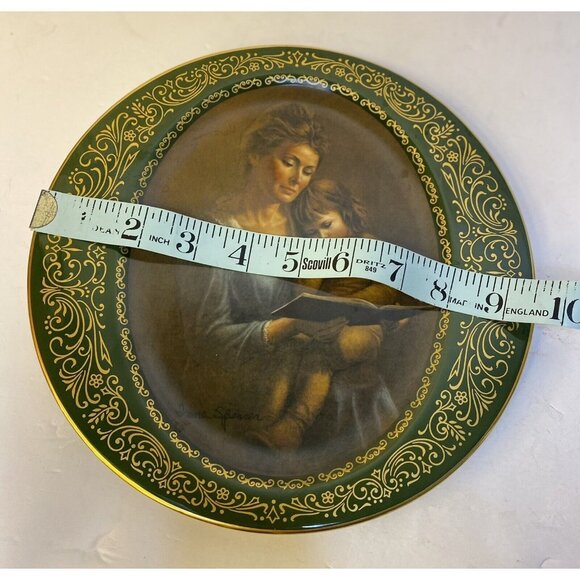 First Edition Collector Plate Story Time Irene Spencer Pickard China 22K Gold - Picture 3 of 9